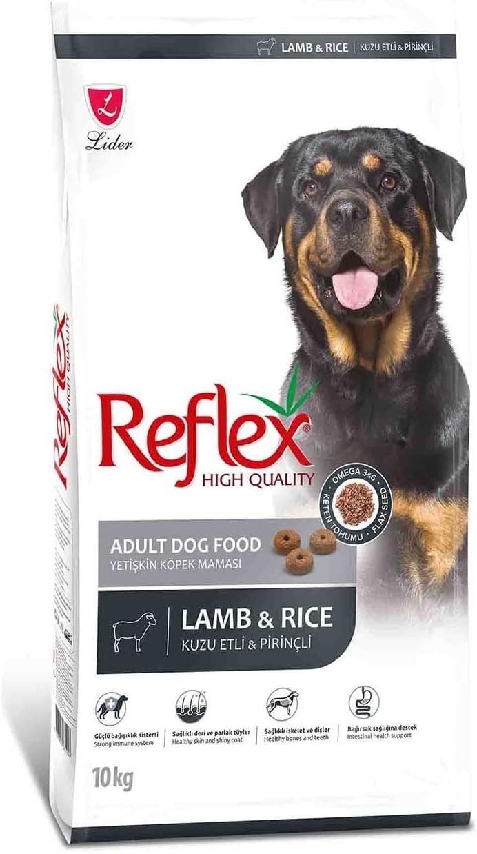 Reflex Kuzu Etli ve Pirinçli Yetişkin Köpek Maması 10 KG