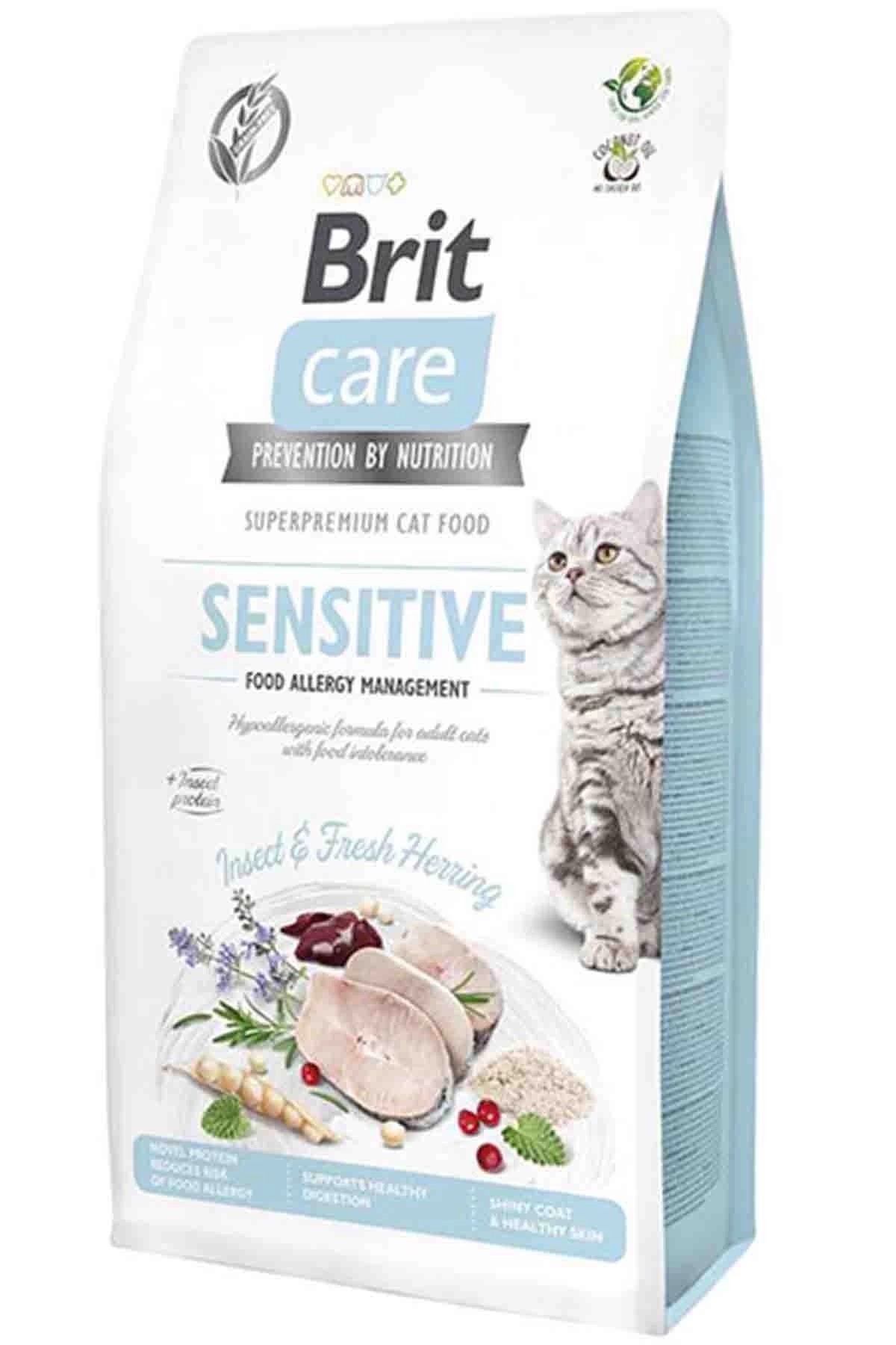 Brit Care Sensitive Böcekli ve Ringa Balıklı Yetişkin Kedi Maması 7 KG