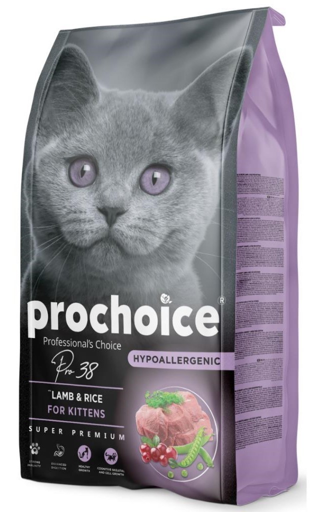 ProChoice Pro 38 Kitten Kuzu Etli ve Pirinçli Hipoalerjenik Yavru Kedi Maması 15 KG