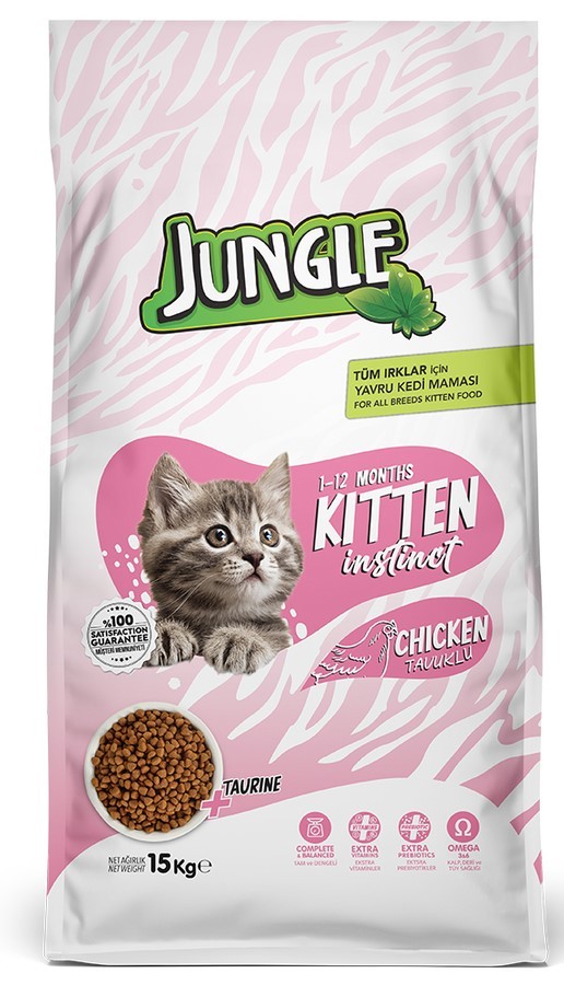 Jungle Junior Tavuklu Yavru Kedi Maması 15 KG