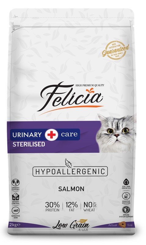 Felicia Sterilised Somonlu Az Tahıllı HypoAllergenic Kedi Maması 2 KG