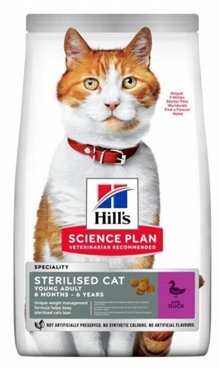 Hill's Science Plan Kısırlaştırılmış Ördekli Kedi Maması 10 KG