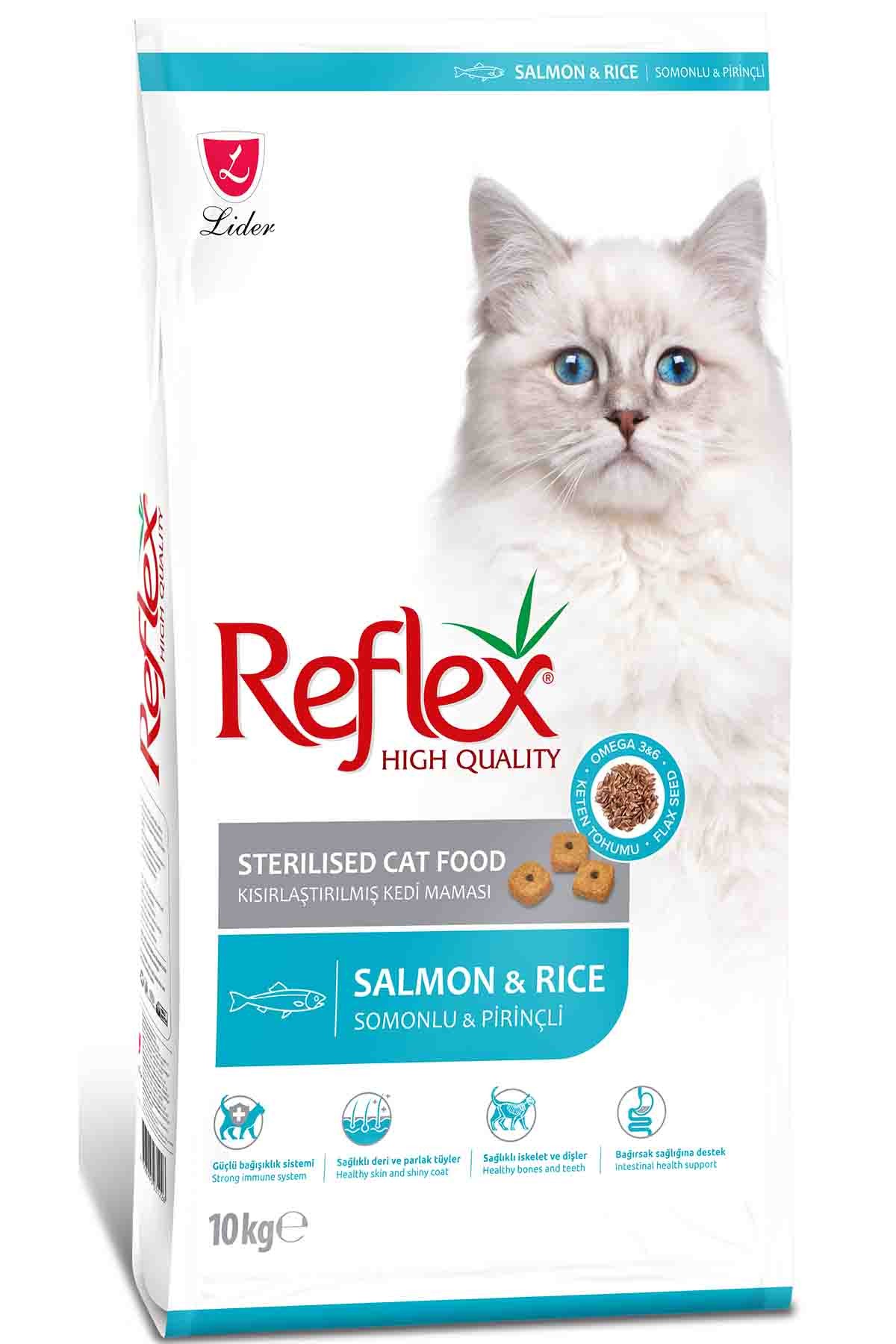 Reflex Somonlu Pirinçli Kısır Kedi Maması 10 KG