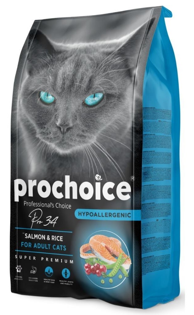 ProChoice Pro 34 Adult Somonlu ve Pirinçli Hipoalerjenik Yetişkin Kedi Maması 2 KG