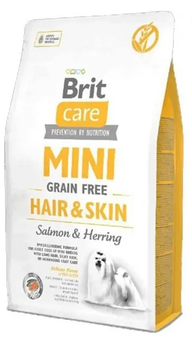 Brit Care Mini Hair Skin Somonlu ve Ringalı Küçük Irk Köpek Maması 7 KG
