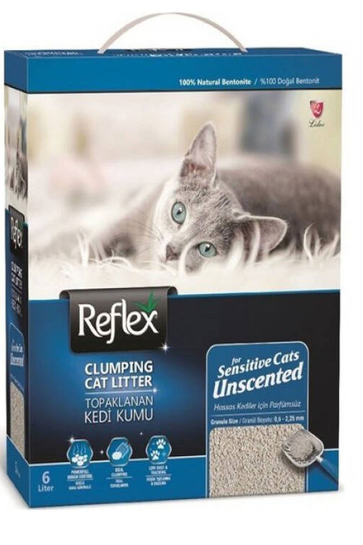 Reflex Hassas Kediler İçin Kokusuz Süper Hızlı Topaklanan Kedi Kumu 10 LT