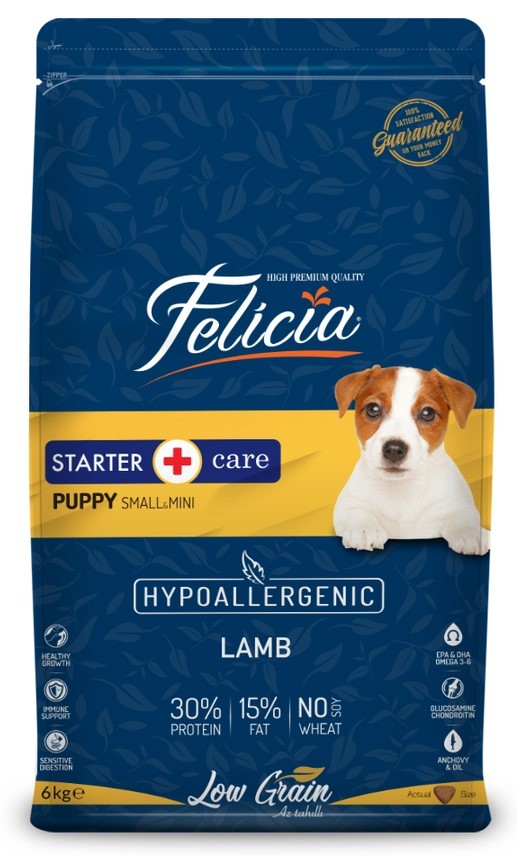 Felicia Yavru Kuzulu Small/Mini Az Tahıllı HypoAllergenic Köpek Maması 6 KG