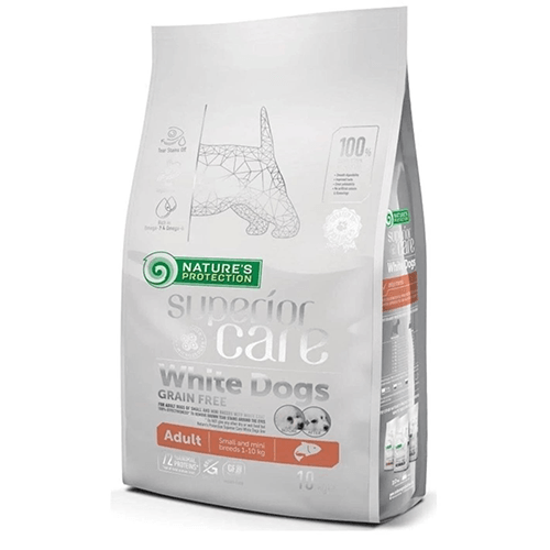 Nature's Protection Superior Care White Dog Somonlu Beyaz Tüylü Köpek Maması 10 KG