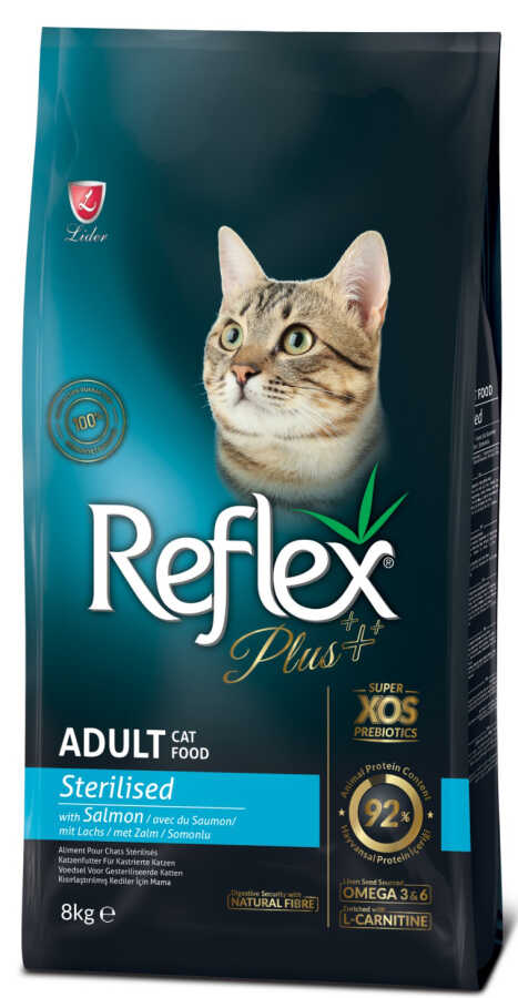 Reflex Plus Somonlu Kısırlaştırılmış Kedi Maması 8 KG
