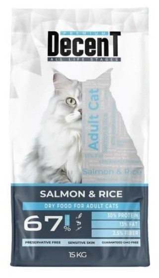 Decent Premium Somonlu Yetişkin Kedi Maması 15 KG