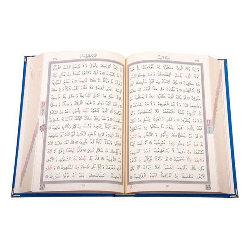 Kadife Ciltli Kur’an-ı Kerim (Lacivert, Elif Vavlı)