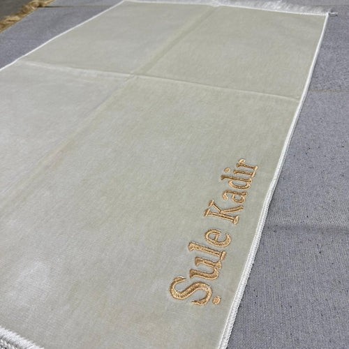 Özel İsimli Aydın Seccade (Krem)