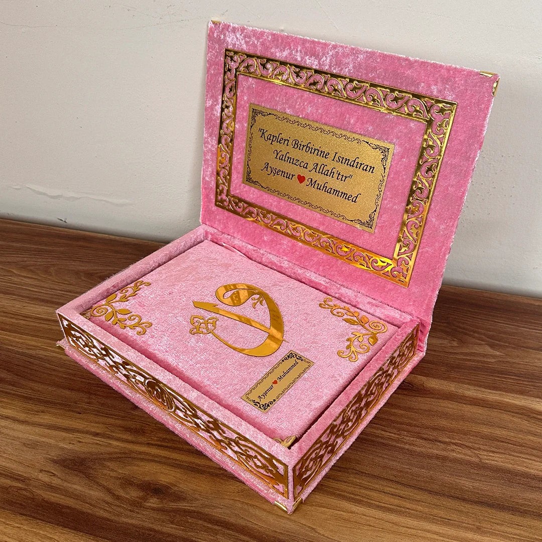 Çiftlere Özel Kuran Seti, Pembe