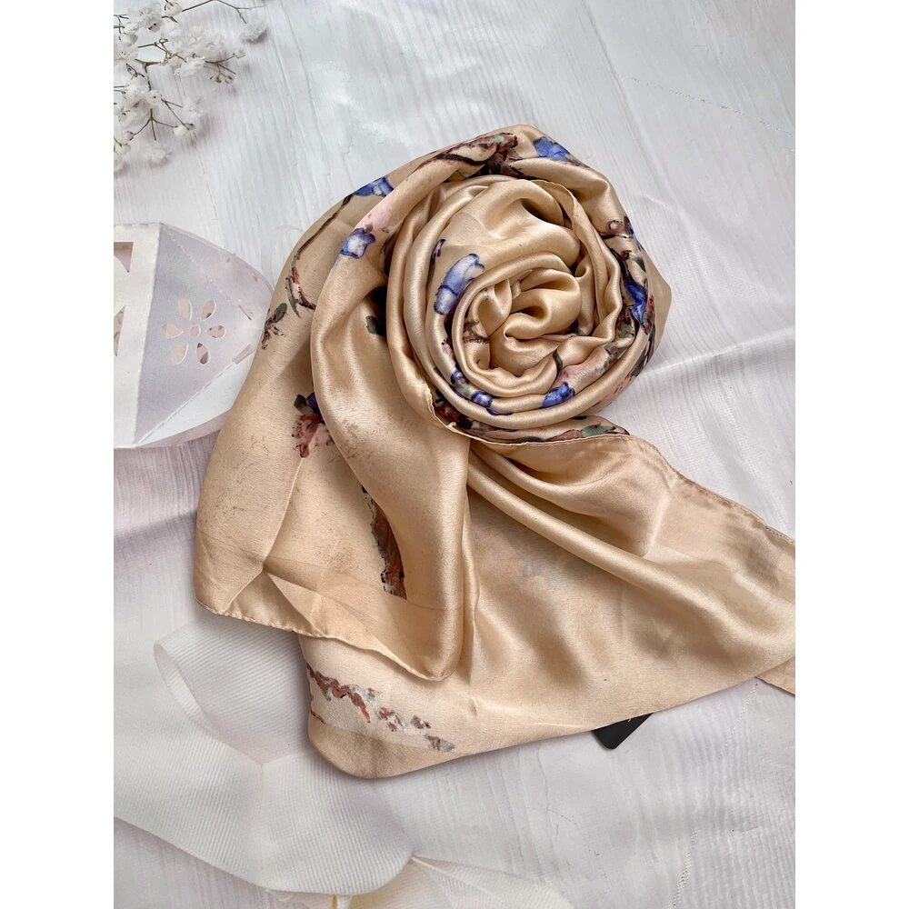 Resim Desen İpek Vual Şal