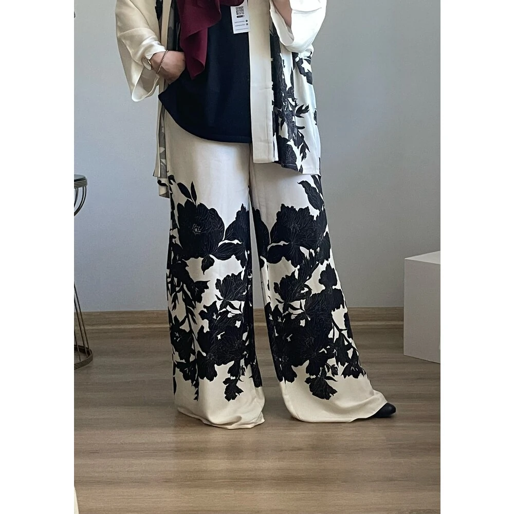 Pamuk Kumaş Su Desen Pantolon image