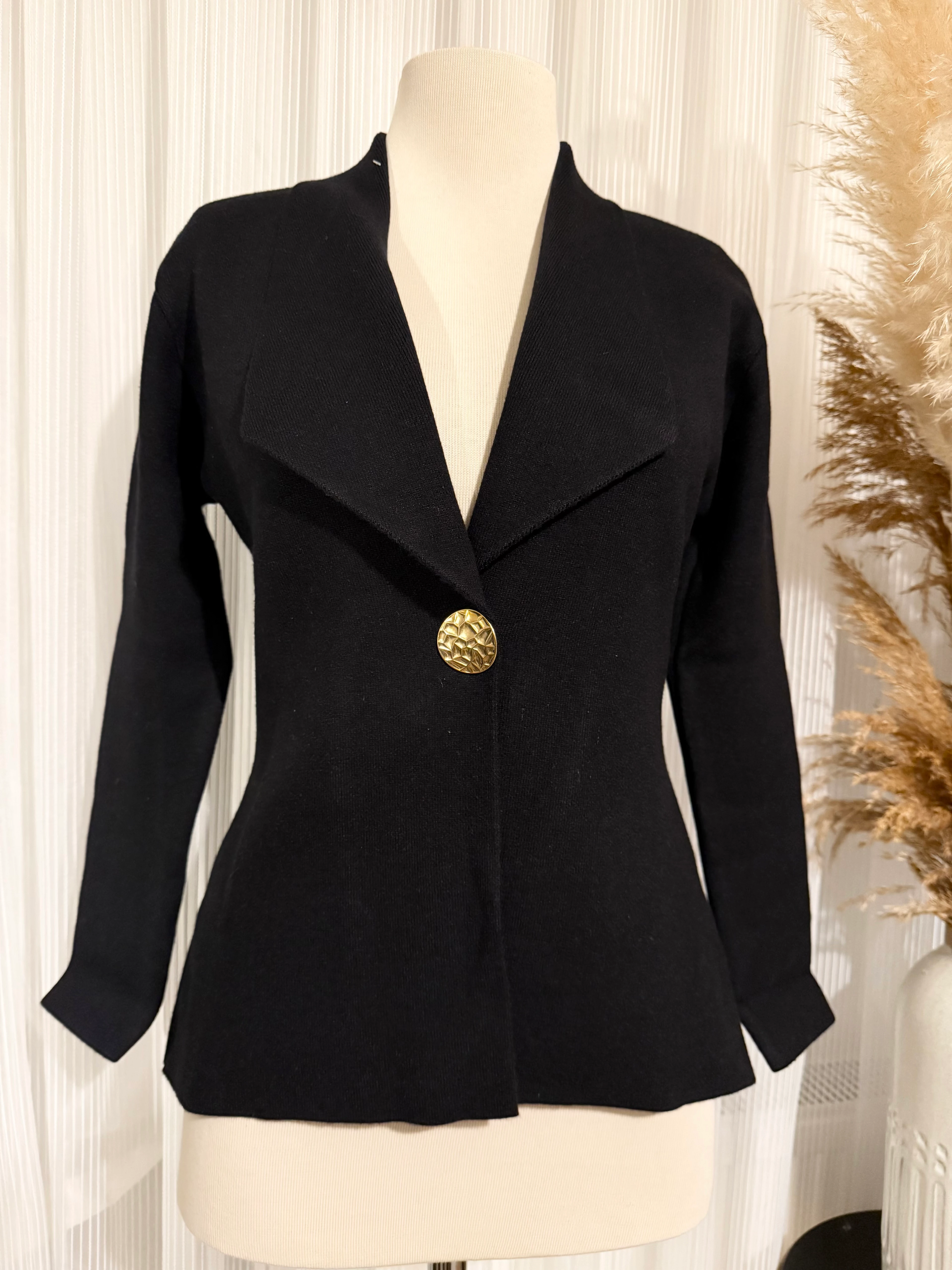 Siyah Blazer Örme Ceket image