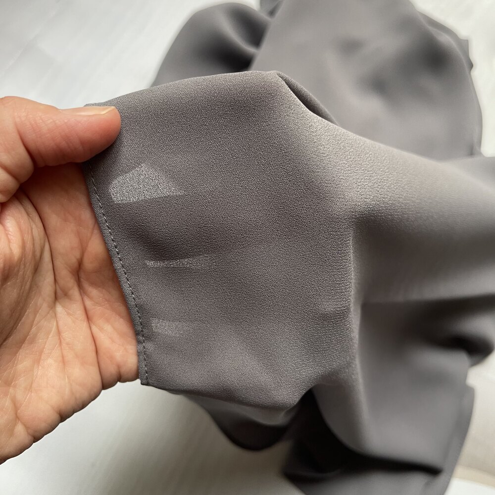 FAHZA-Smoke Color Crepe-Chiffon Scarf