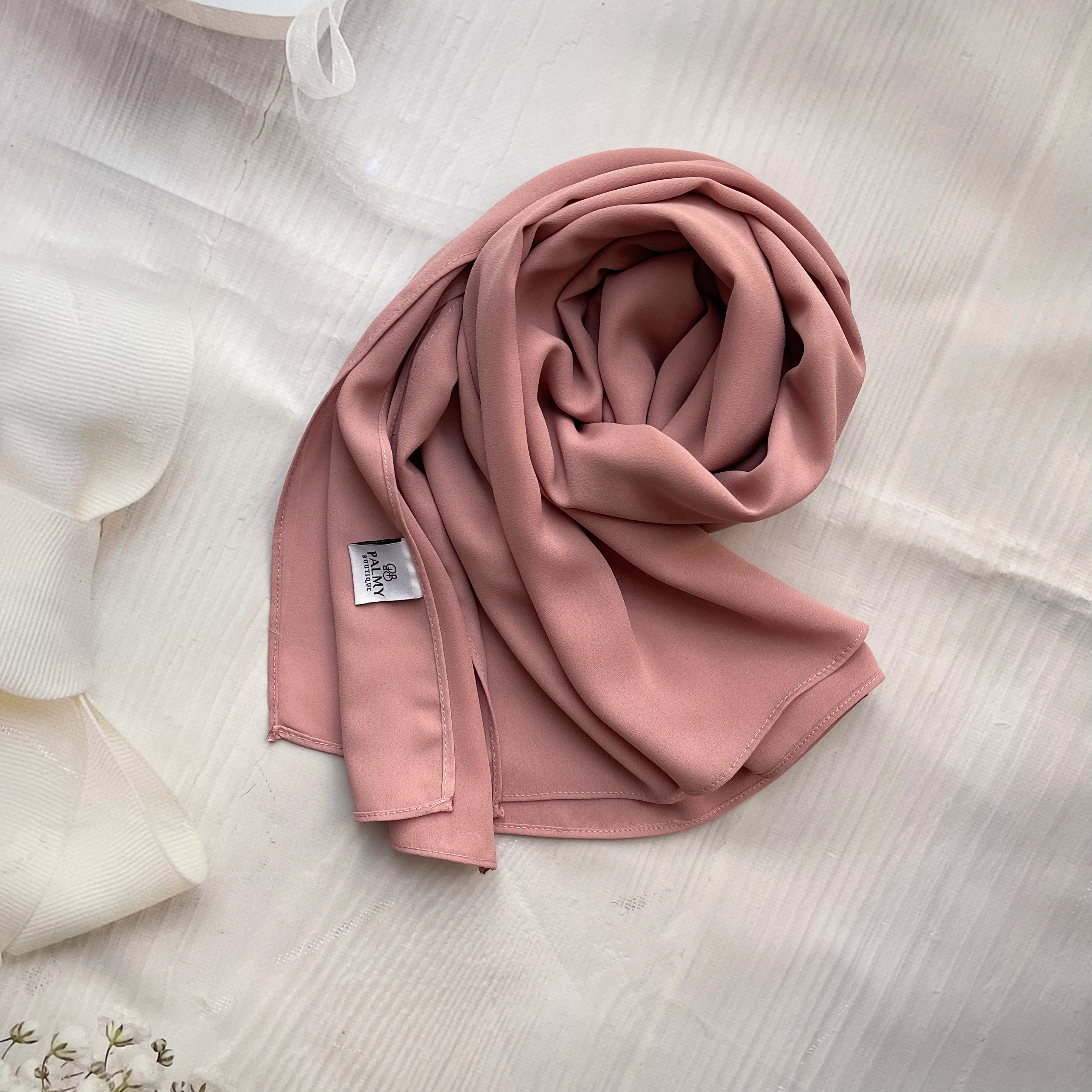 FAHZA Pudra Rengi Krep Şifon Şal image