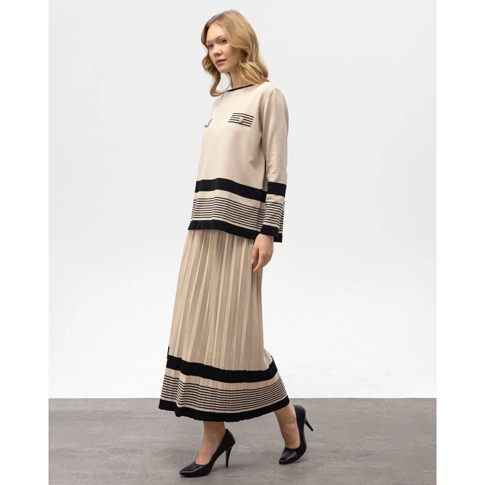 Taş Rengi Triko Takım