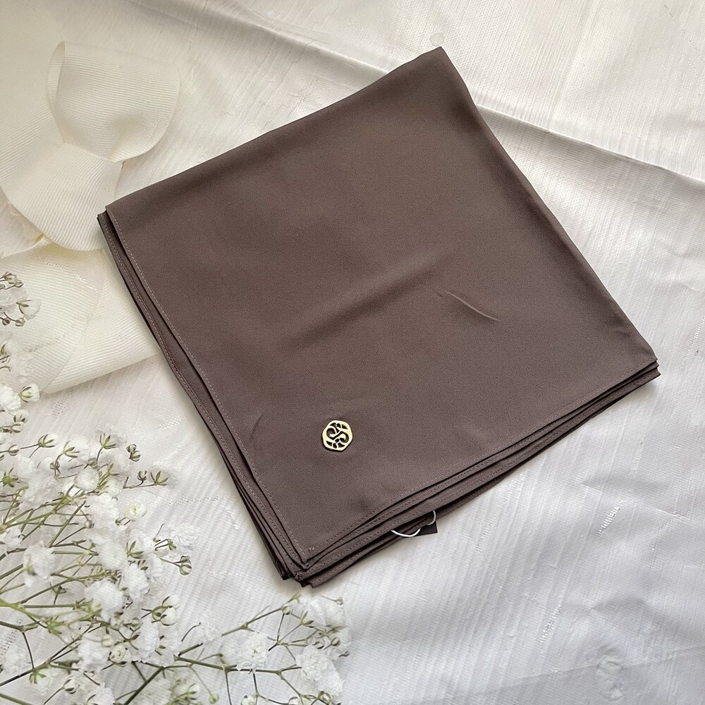 FAHZA Acı Kahve Krep Şifon Kare Eşarp main variant image