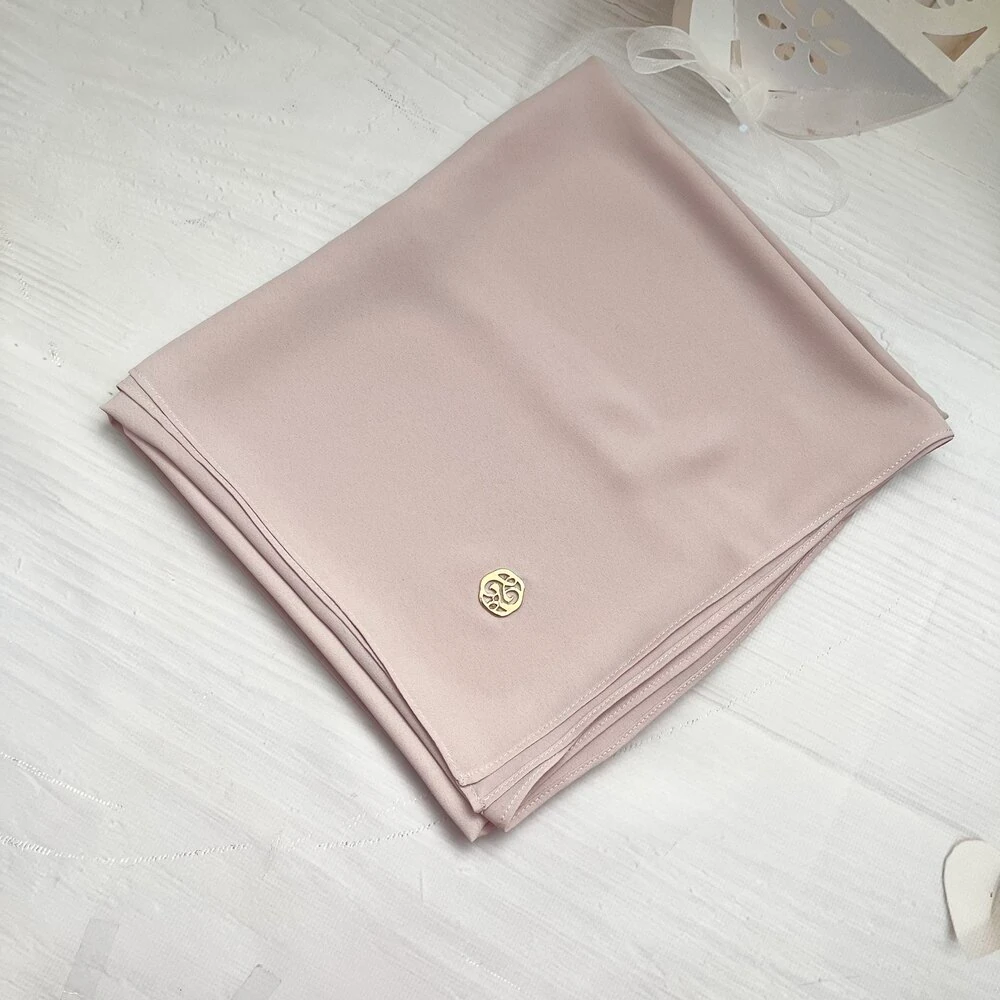 FAHZA Taş (Açık Lilaya Çalan) Krep Şifon Kare Eşarp image