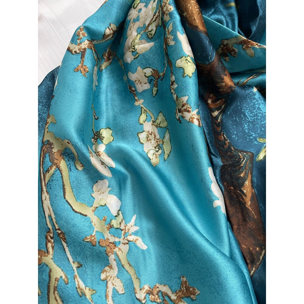 Resim Desen İpek Vual Şal