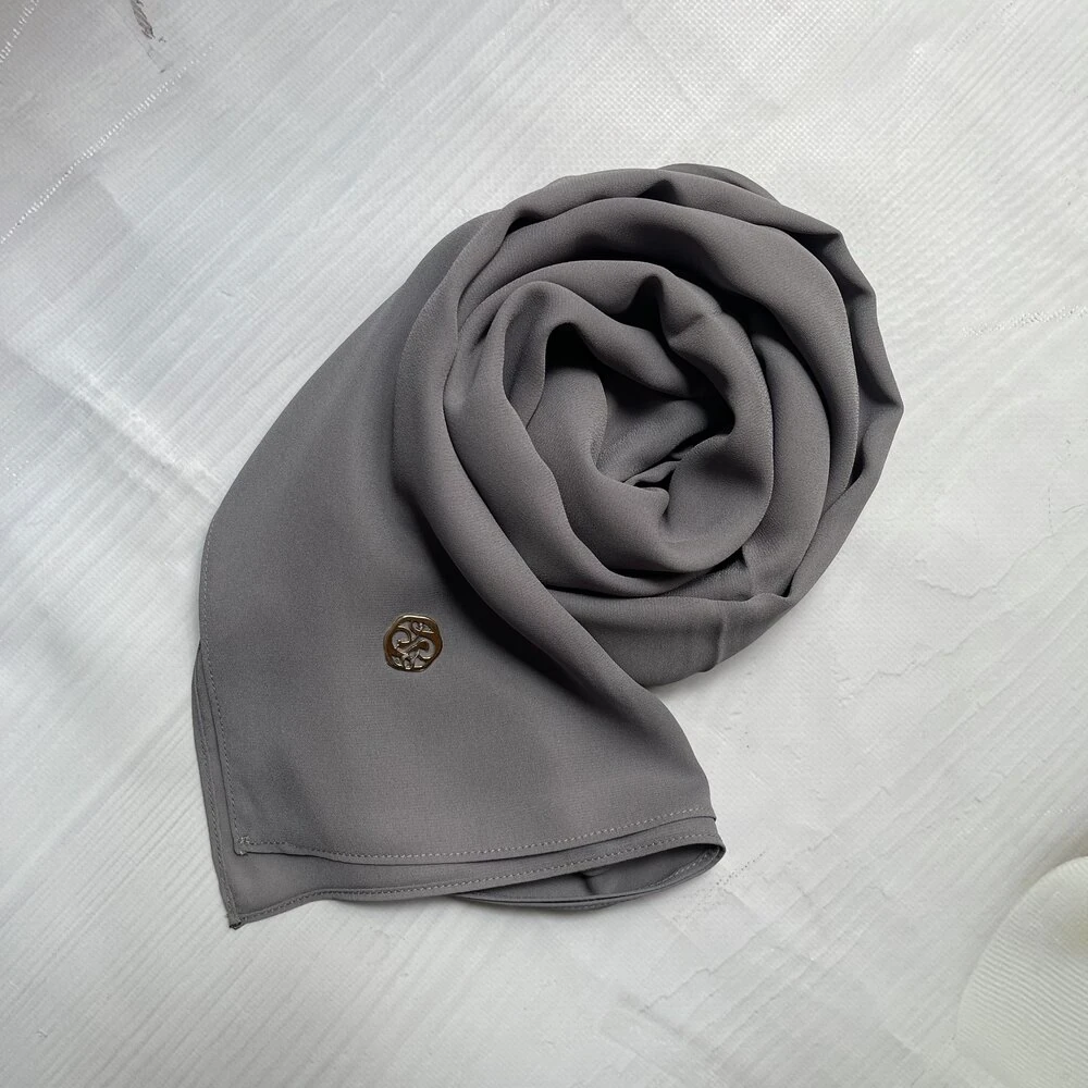 FAHZA-Smoke Color Crepe-Chiffon Scarf main variant image