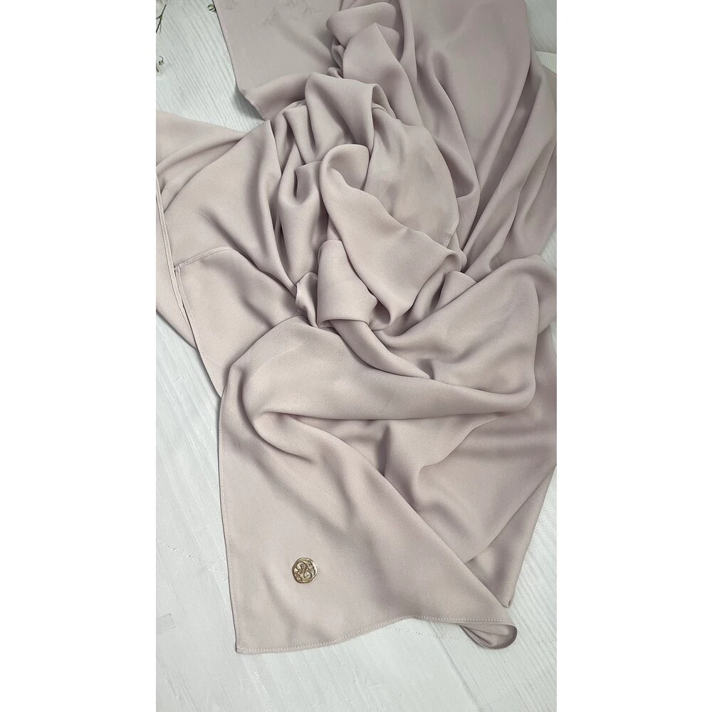 FAHZA-Stone Color Crepe-Shiffon Scarf