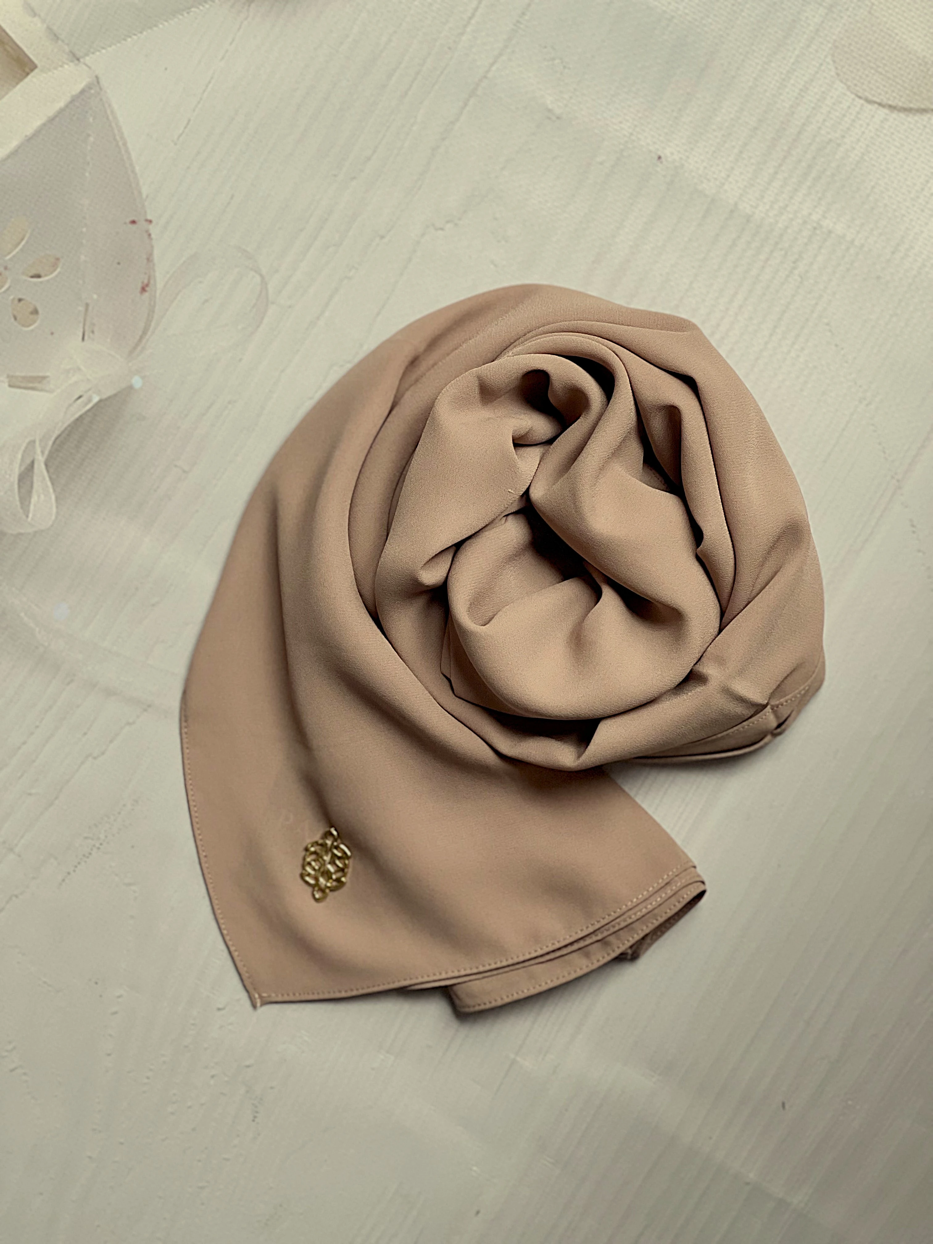 FAHZA Sütlükahve Krep Şifon Şal image