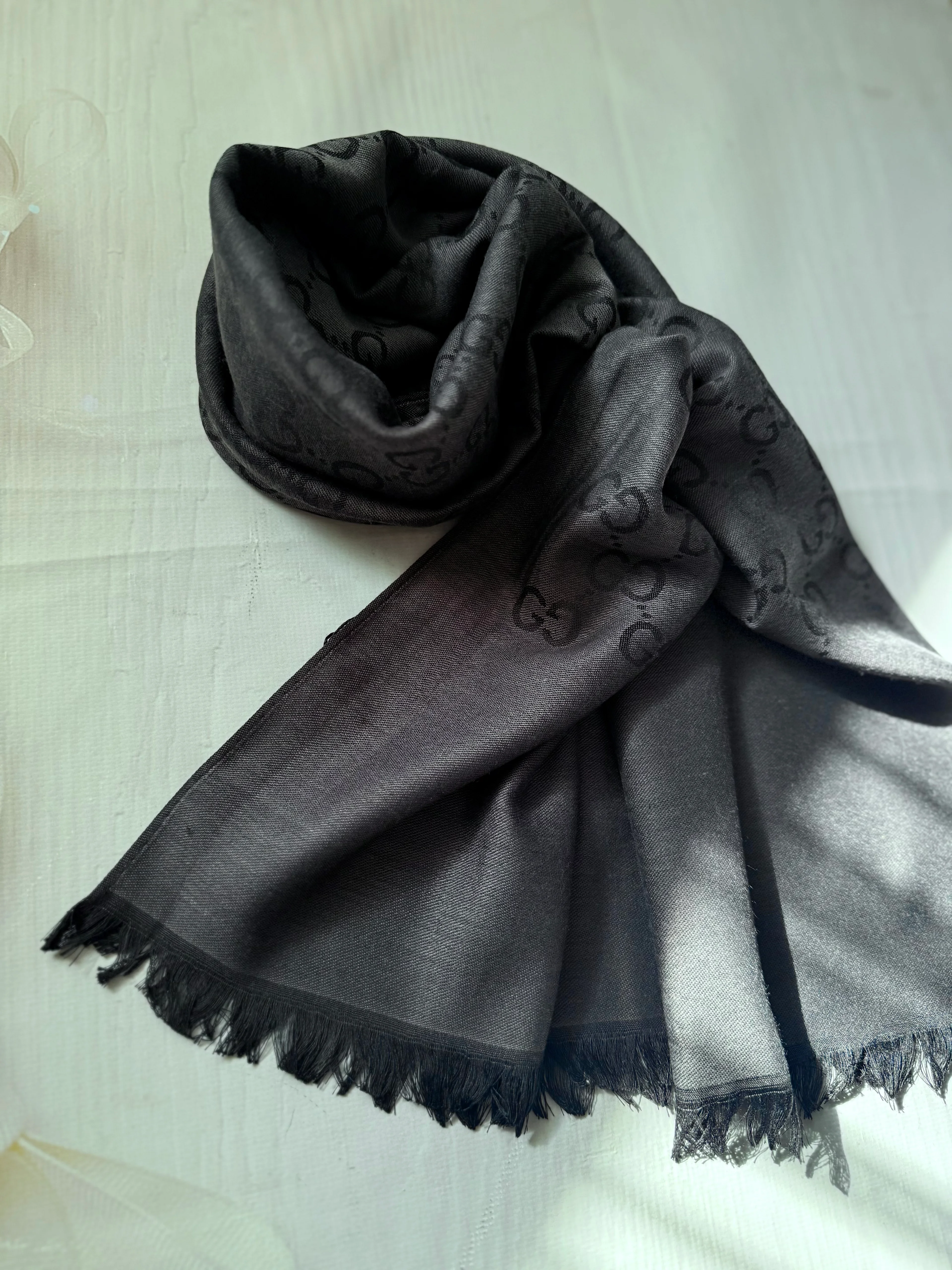 Koyu Füme Yün-Pamuk Şal