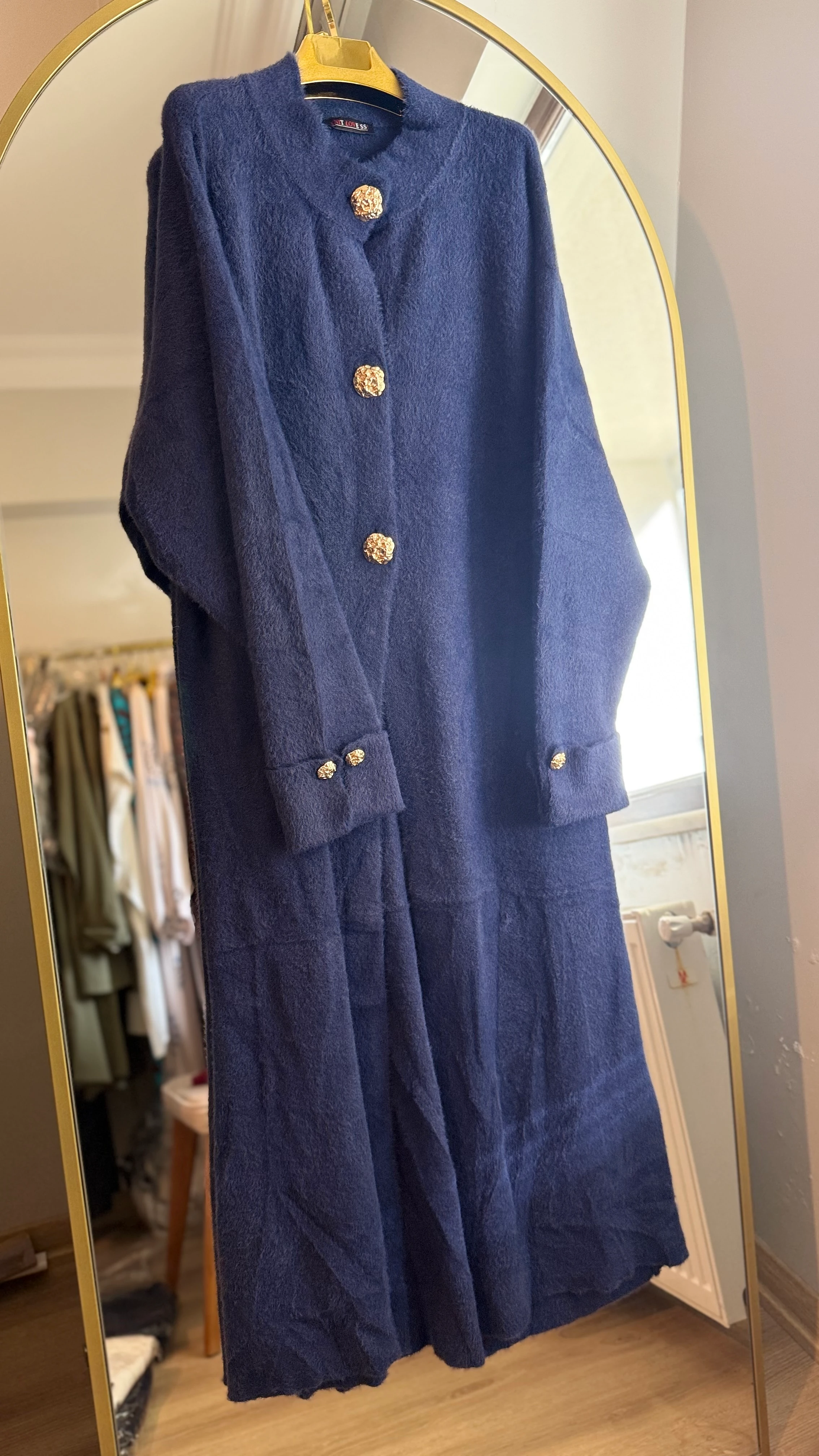 FAHZA Lacivert Kaşmir Uzun Hırka