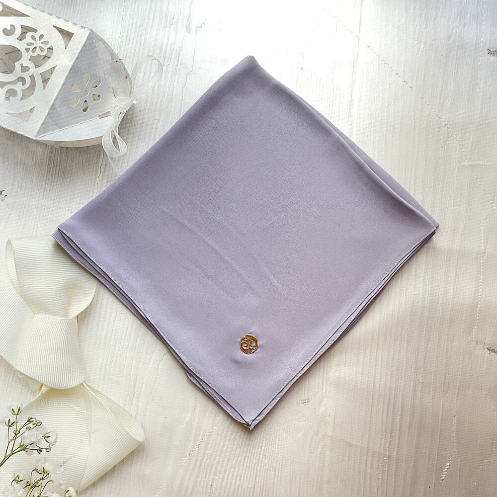 FAHZA Lila Krep Şifon Kare Eşarp main variant image