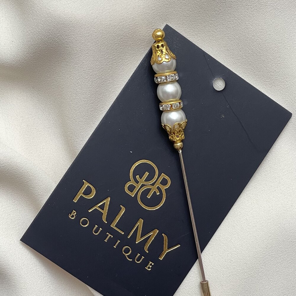 İncili Şık Eşarp&Şal İğnesi