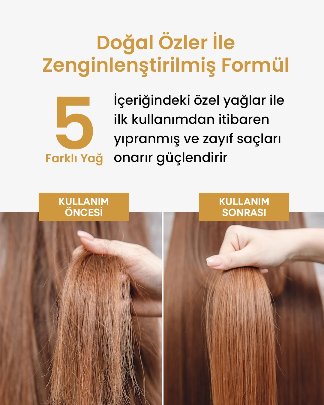 Herba Hair 2.li Set Şampuan -5 Aktif Saç Bakımı Yağı Yanmış Yıpranmış Saçlar İçin
