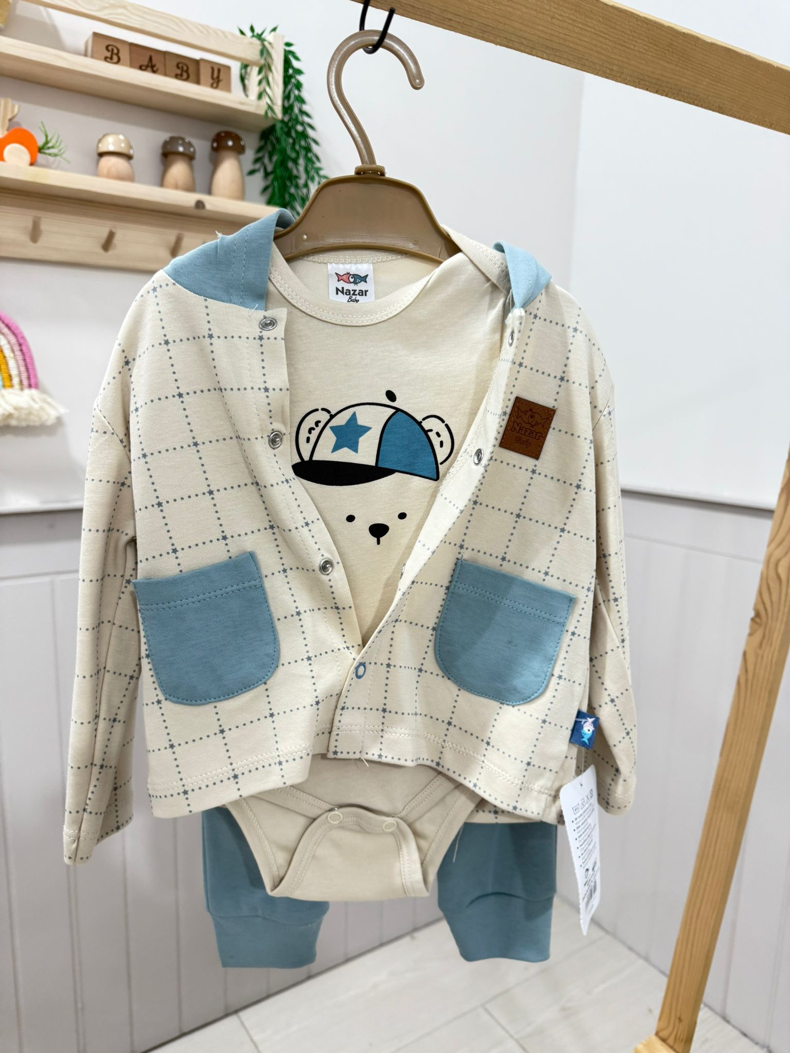 Unisex 3'Lü Takım Mavi