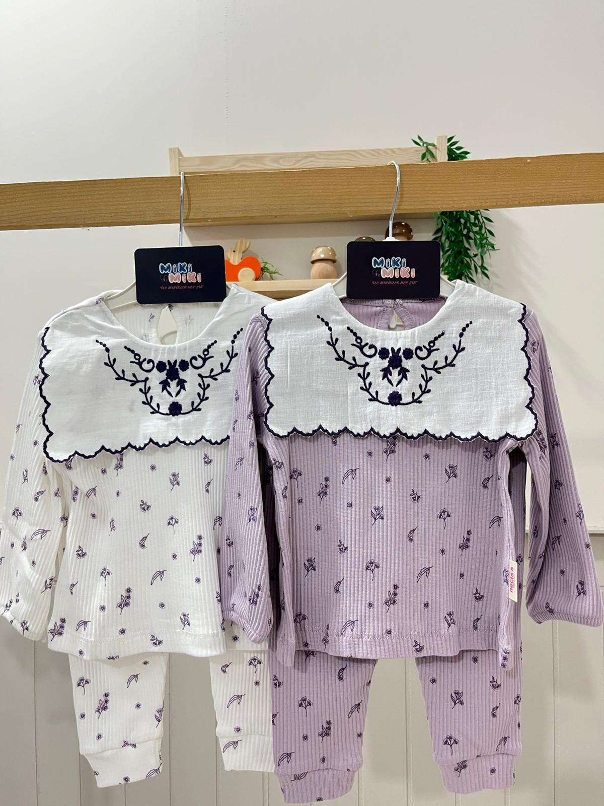 %100 Pamuk Otantik Yaka Fitilli Takım