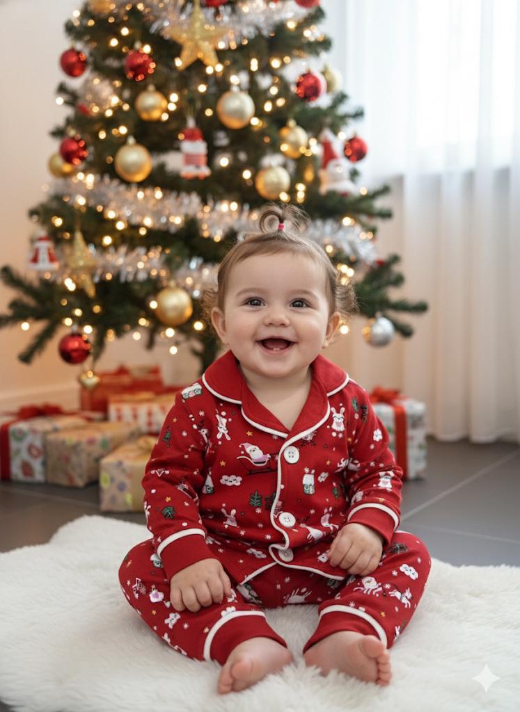 Unisex Yılbaşı Pijaması %100 Pamuk 