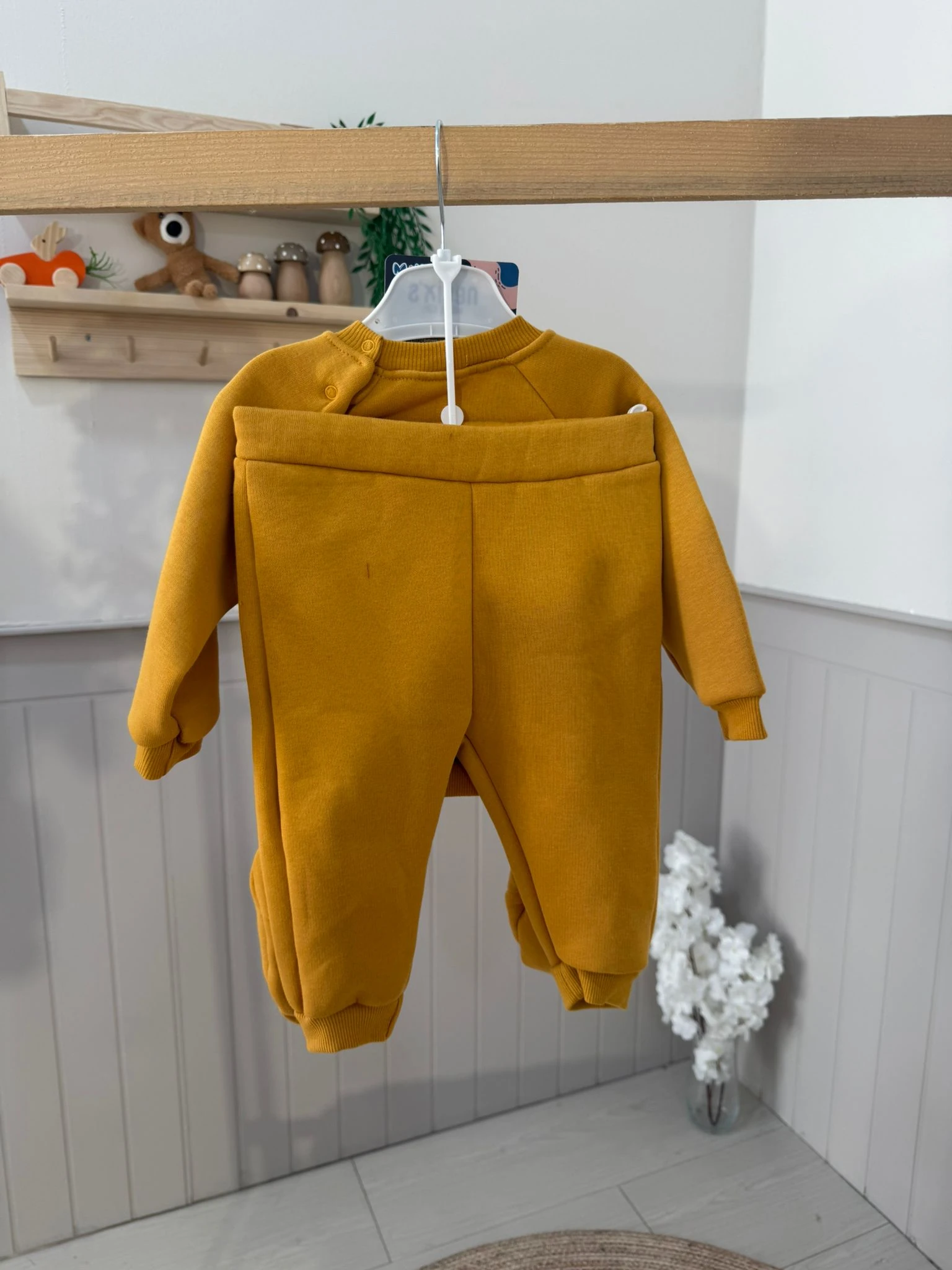 %100 Pamuk İçi Çift Şardonlu Panduflu Unisex 3’lü Takım 