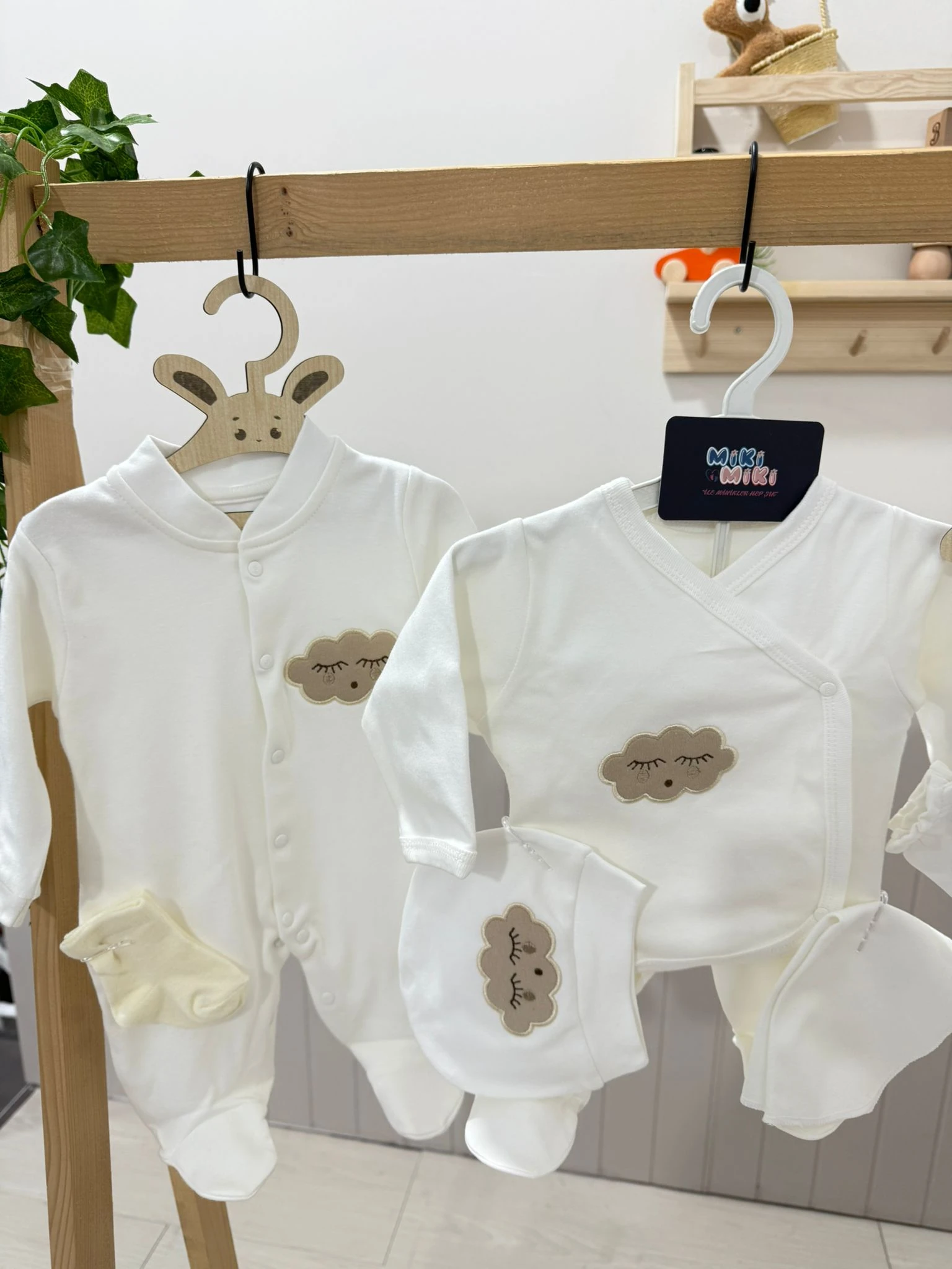 Premiumum Kalite %100 Pamuk Organik 10’lu Hastane Çıkışı Bulutlu 