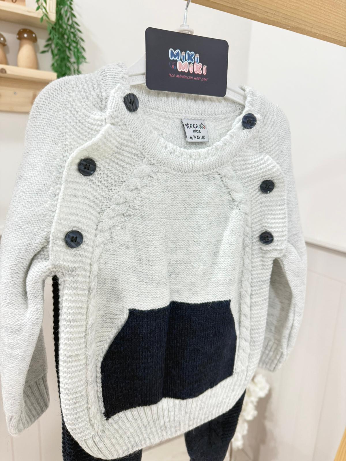 Erkek Bebek Triko İkili Takım 