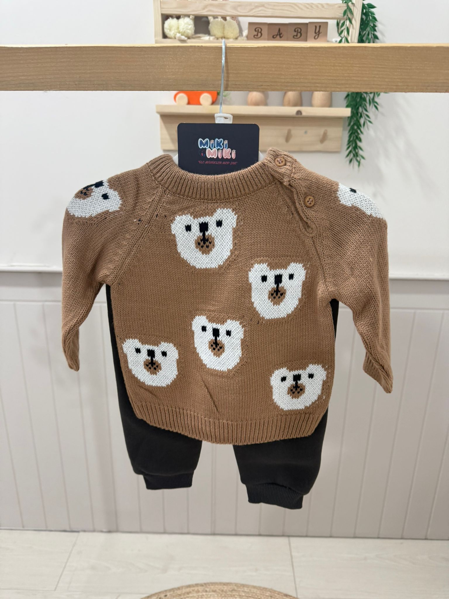 Ayıcıklı Unisex Kazak Takım 