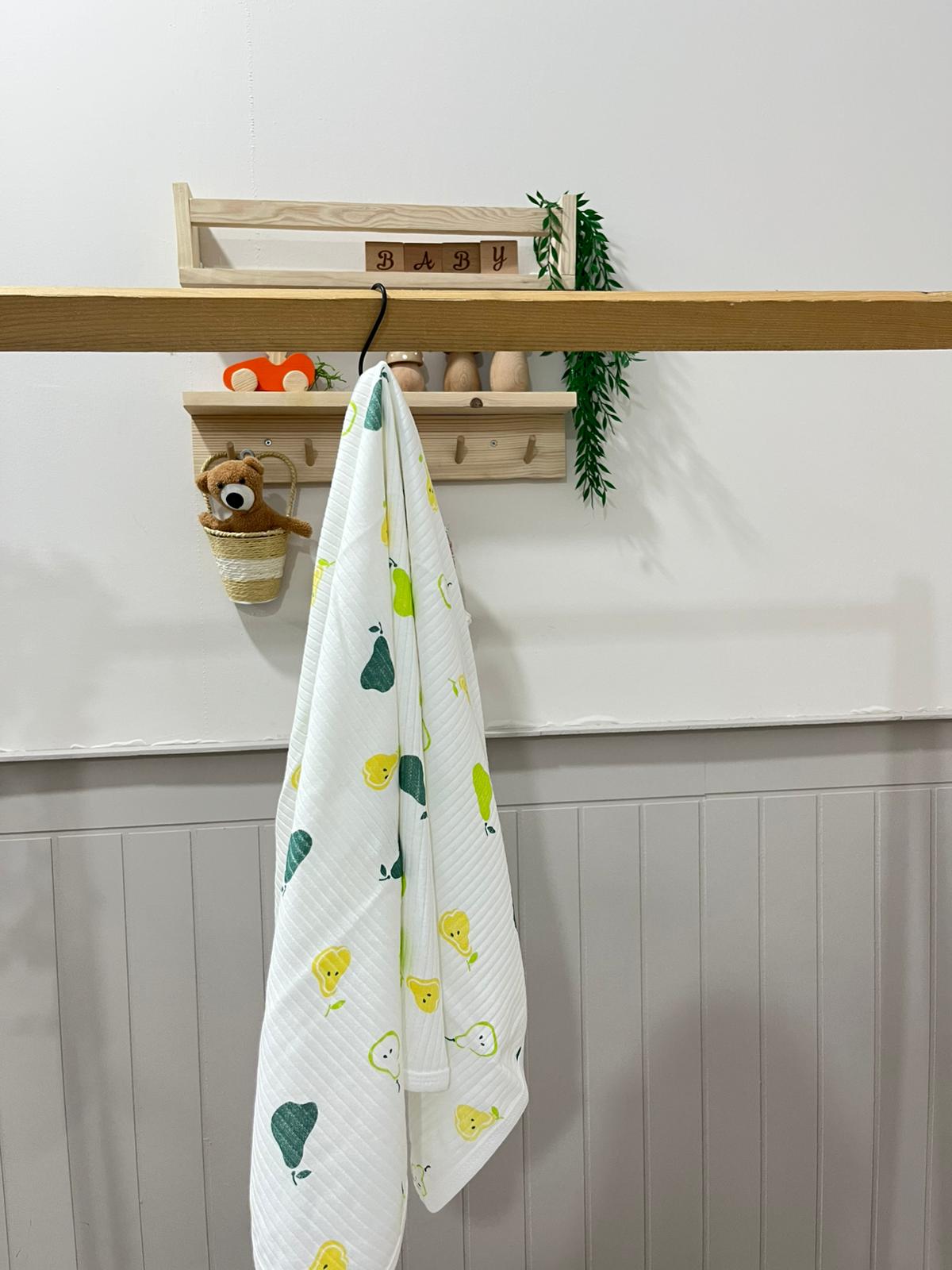 %100 Pamuk Armut Desenli Petek Battaniye