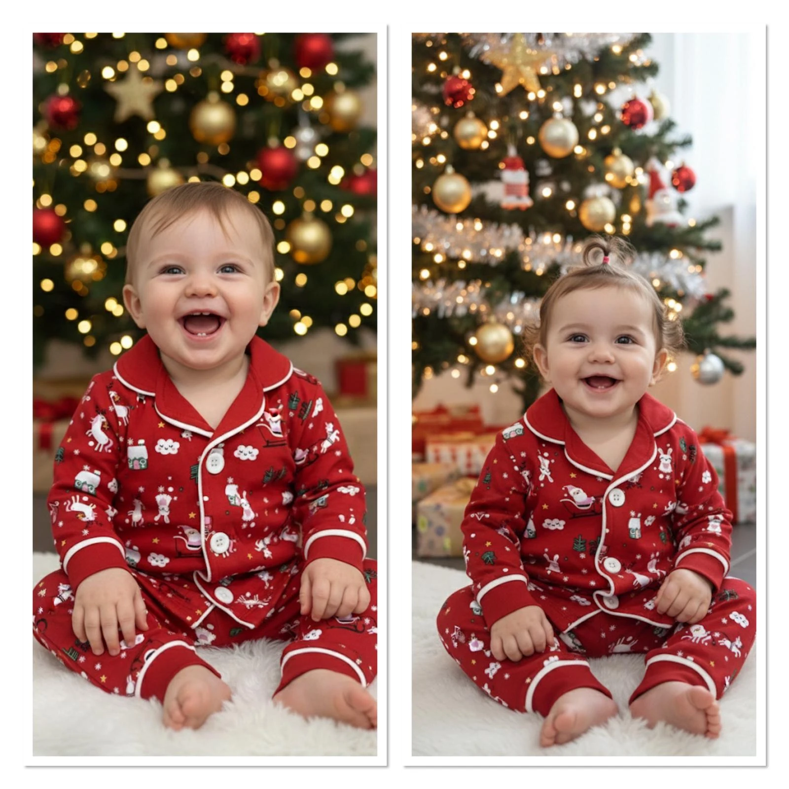 Unisex Yılbaşı Pijaması %100 Pamuk 