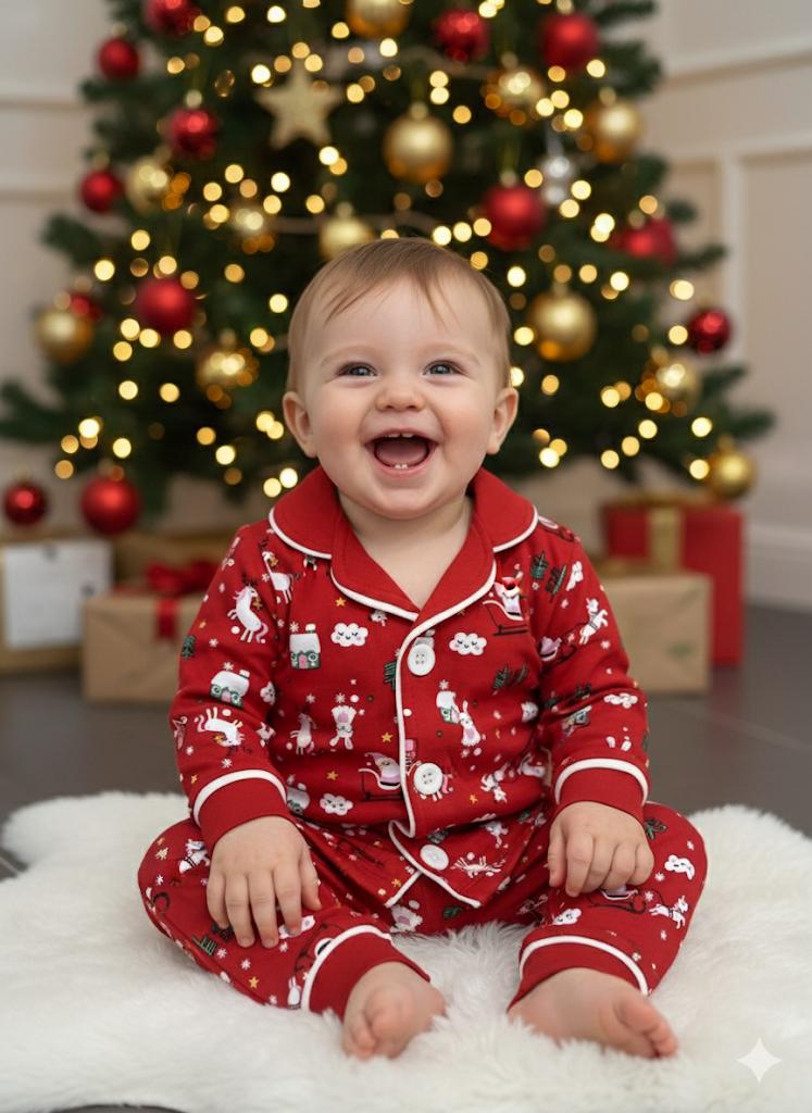 Unisex Yılbaşı Pijaması %100 Pamuk 