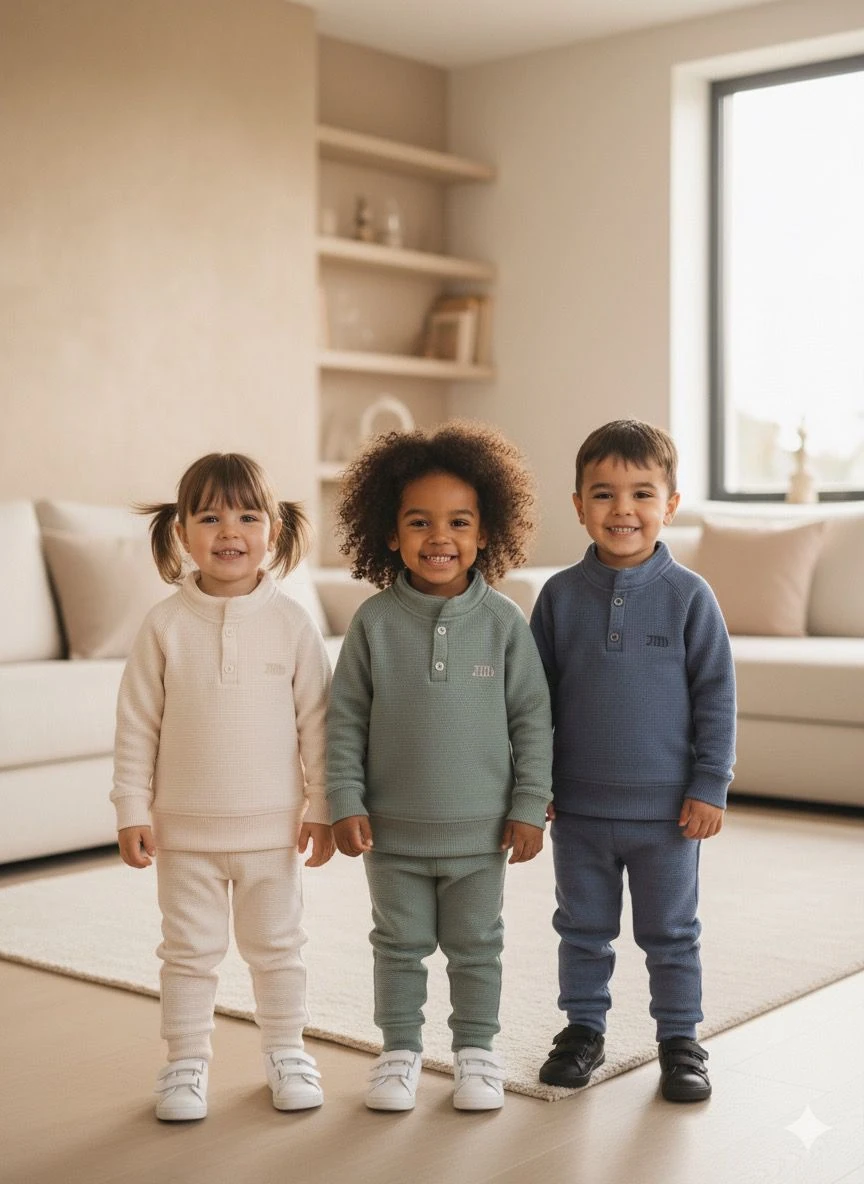 Zara Model Pamuklu Waffle Kumaş İkili Takım