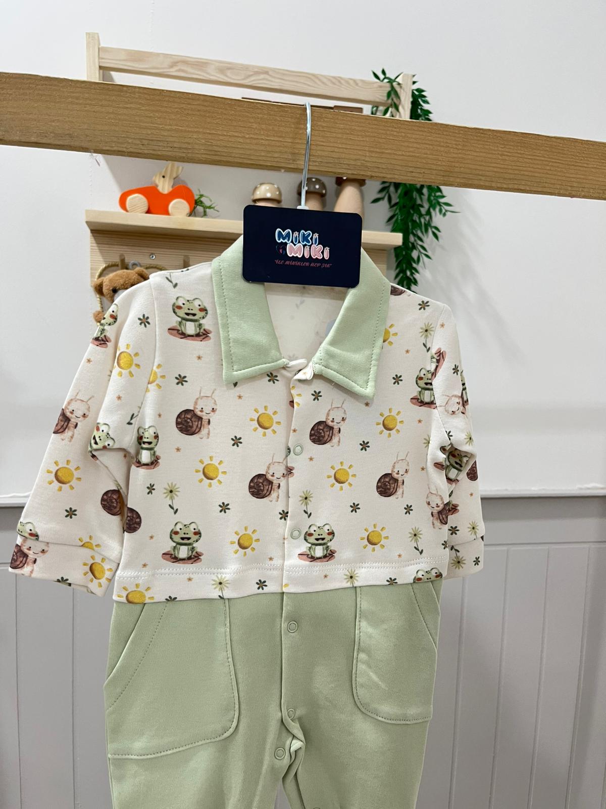 %100 Pamuk Hayvanlar Alemi Tasarım Tulum