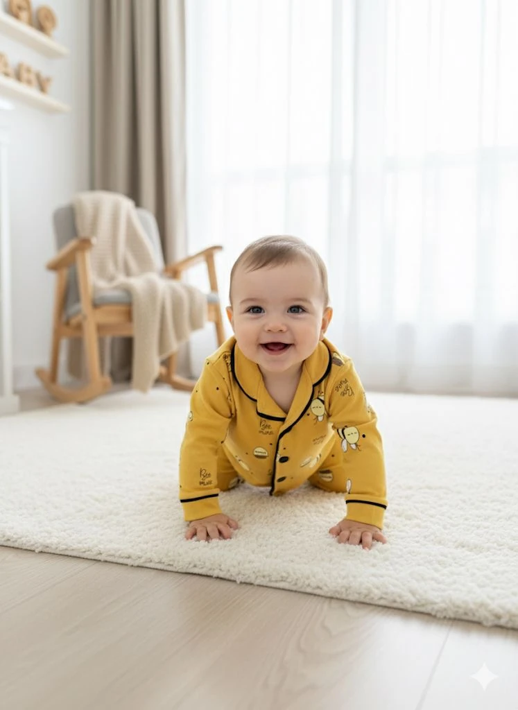 %100 Pamuk Unisex Bal Desenli Pijama