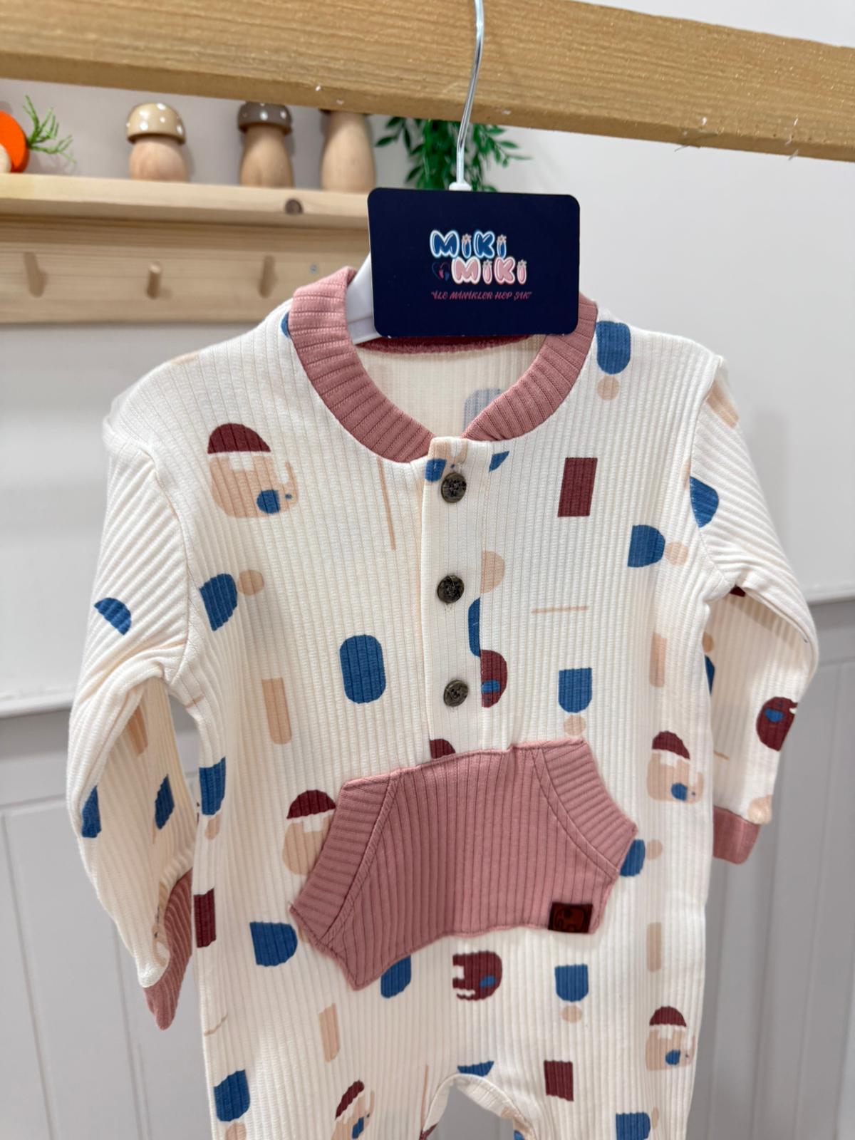 %100 Pamuk Mozaik Tasarım Organik Tulum