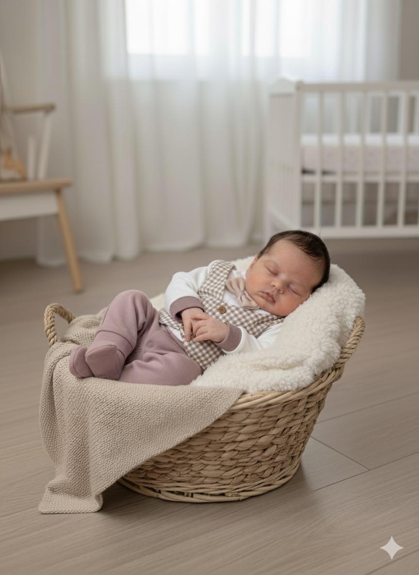 %100 Pamuk Ekoseli Erkek Tulum