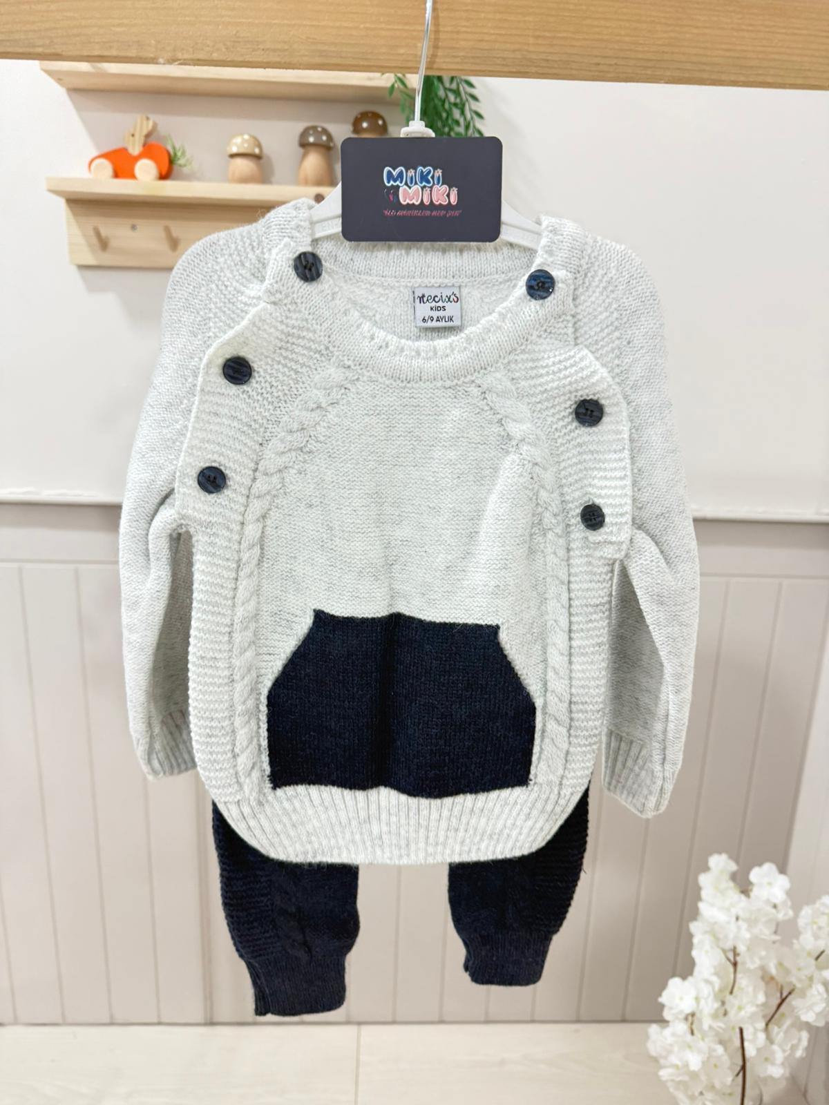 Erkek Bebek Triko İkili Takım 